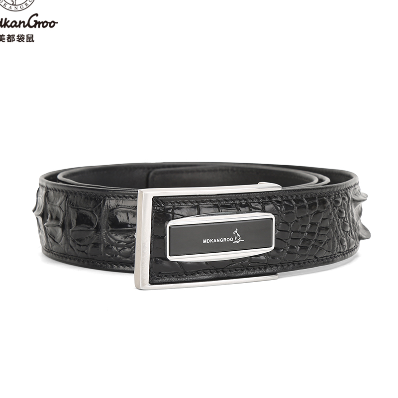 美都袋鼠/MDKANGROO男士鳄鱼骨皮带MDE35AM320-BA-M5（单位：条） 黑色